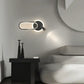 HDC Led Black Round Oval Bedside Wall Ceiling Light With Spot - Tricolor