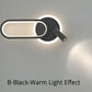 HDC Led Black Round Oval Bedside Wall Ceiling Light With Spot - Tricolor