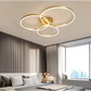 Hdc Modern 3 Ring Gold Flush Mount Ceiling Lighting Chandelier