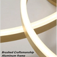 Hdc Modern 3 Ring Gold Flush Mount Ceiling Lighting Chandelier