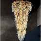 Hdc Tree Crystal Chandelier European Luxurious Glaze Chandeliers Lights Fixture Long Stairway Double Height Chandelier