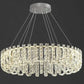 Hdc 600mm Crystal Chrome Led Chandelier For Living Dining Room Light