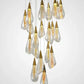 HDC 16 Lights Led Glass Double Height Stair Chandelier