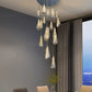 HDC 16 Lights Led Glass Double Height Stair Chandelier