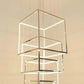 Hdc 5 Lights 5 Cube French Gold Body Led Double Height Stair Chandelier – Warm White - HDC Lights