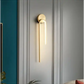Hdc Gold Oval Acrylic Modern Led Wall Light - Tricolor
