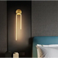 Hdc Gold Oval Acrylic Modern Led Wall Light - Tricolor