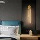 Hdc Gold Oval Acrylic Modern Led Wall Light - Tricolor