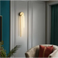 Hdc Gold Oval Acrylic Modern Led Wall Light - Tricolor