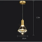 HDC Led 1-Light Gold Diamond Shape Hanging Pendant Ceiling Lamp Light