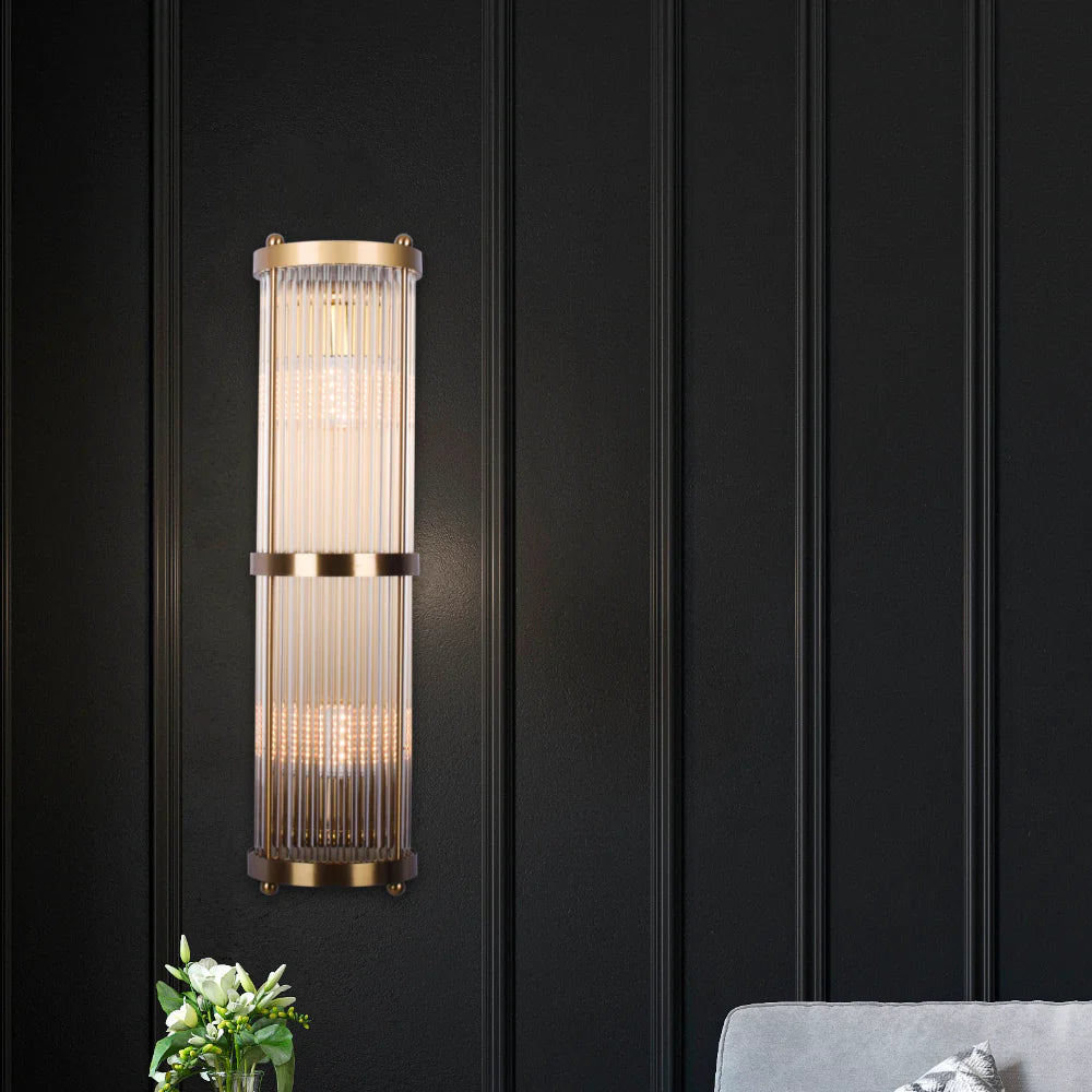 Hdc Glass Wall Light Copper Luxury Creative Wall Sconce