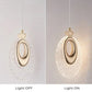 HDC led 1-Light Bundle Gold Crystal Hanging Pendant Ceiling Light- Tricolor