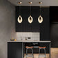 HDC led 1-Light Bundle Gold Crystal Hanging Pendant Ceiling Light- Tricolor
