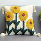 Hdc Luxury Cotton Handmade Decorative Boho Throw Pillow Covers with Tassels 16″X16″ for Decorative Sofa Couch Living Room Indoor Outdoor Chair Farmhouse