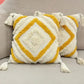 Hdc Luxury Cotton Handmade Decorative Boho Throw Pillow Covers with Tassels 16″X16″ for Decorative Sofa Couch Living Room Indoor Outdoor Chair Farmhouse
