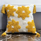 Hdc Luxury Cotton Handmade Decorative Boho Throw Pillow Covers with Tassels 16″X16″ for Decorative Sofa Couch Living Room Indoor Outdoor Chair Farmhouse