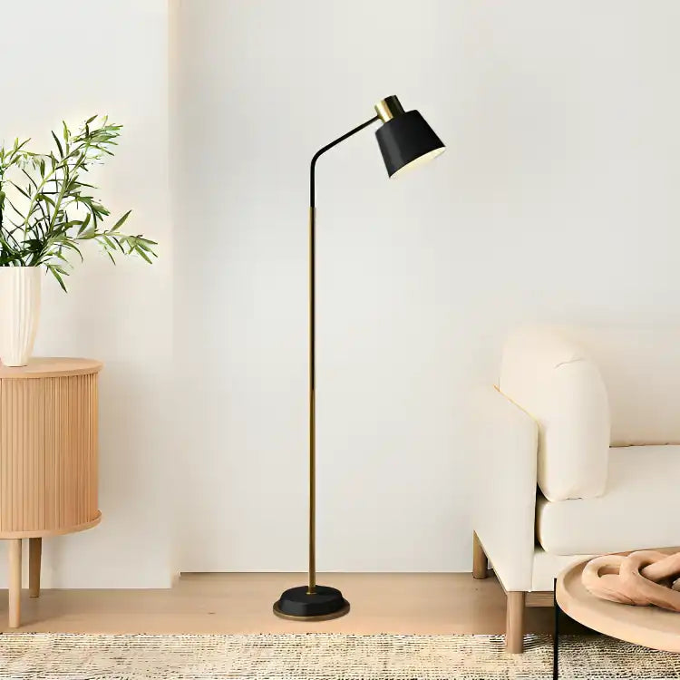 Hdc Modern Simple Iron Floor Lamp Adjustable Lampshade Reading Lamp Living Room Floor Light Standing Light