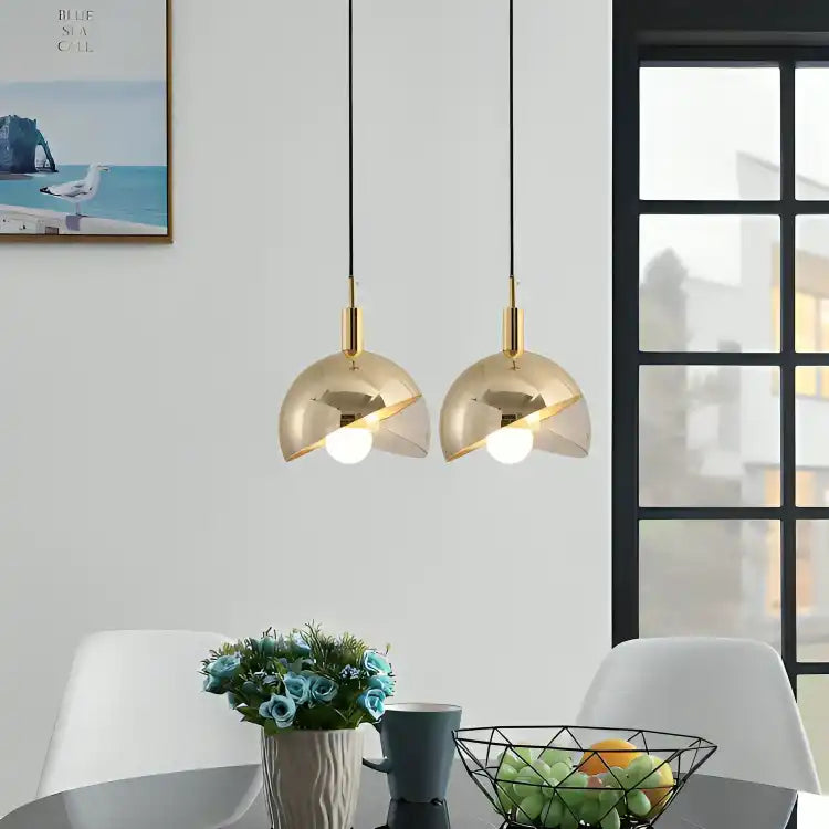 Hdc Nordic Modern Minimalist Creative Metal Glass Iron Spherical Lampshade Ceiling Pendant Light