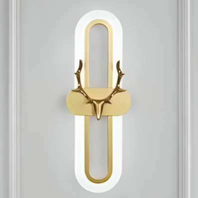 Hdc 400mm Oval Deer Wall Light for Bedroom
