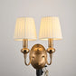 HDC Luxury Dual Shade Wall Light in Antique Gold Finish for Living Room