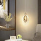 HDC led 1-Light Bundle Gold Crystal Hanging Pendant Ceiling Light- Tricolor