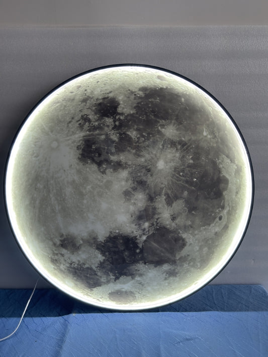 HDC Modern Home Decoration 900mm LED Planet Moon Wall Night Light Bedside Ceiling Light Wall Lamp With Remote