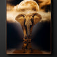 Hdc Modern Majestic Elephant Moonlight Canvas Crystal Painting Home Decor