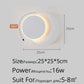 HDC White Sconce Wall Lights 360 Degrees Round Led Wall Lamp For Bedroom Living Room