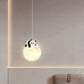 Hdc Adorable Panda Moon Creative Kids Bedroom Ceiling Lamp with Soft Warm Glow Pendant Light
