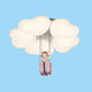 Hdc Cloud Angel Ceiling Light – Heart-Shaped Cloud Design with Hanging Angel Doll