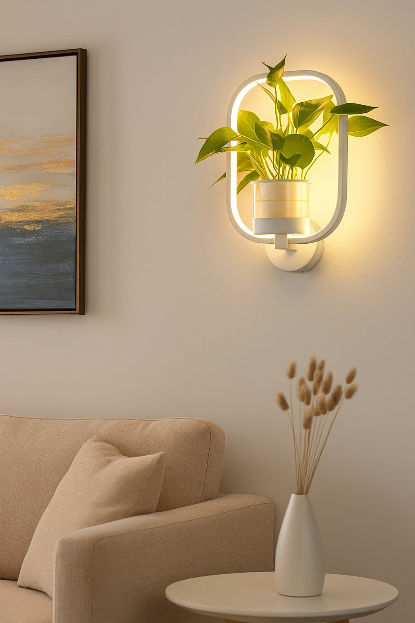 HDC 18W LED Wall Oval Lamp with Vase Decorative Wall Light- Warm White