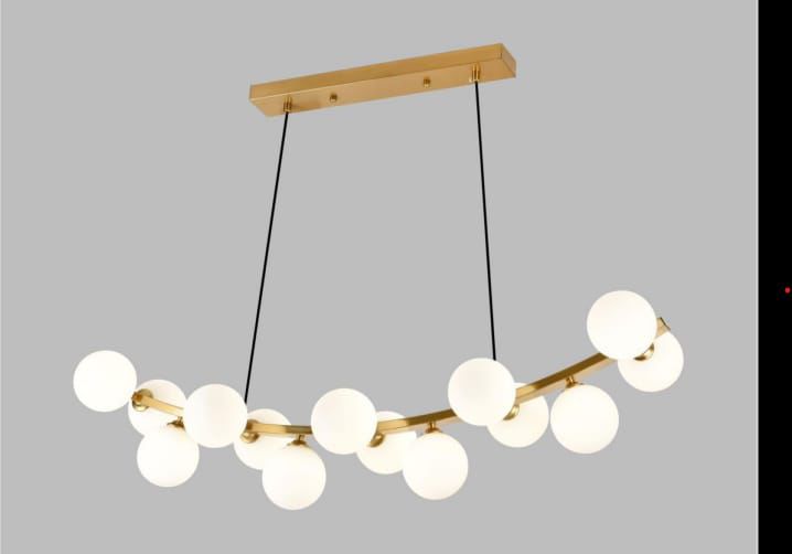 HDC 14 Glass Balls LED Chandelier Hanging Lamp For Living Room