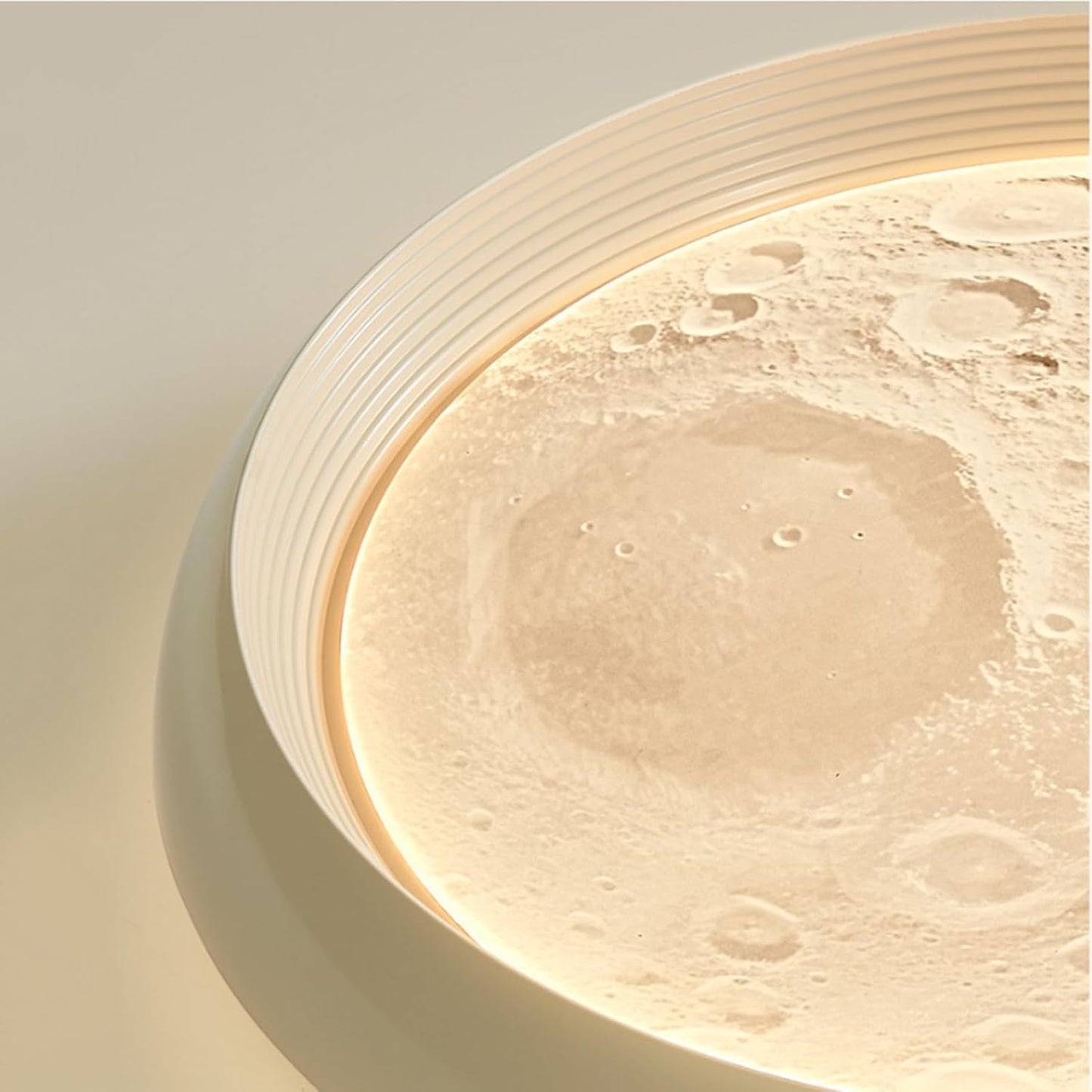 HDC Lunar Glow Moon Surface LED Ceiling Light For Bedroom & Living Room Fixture