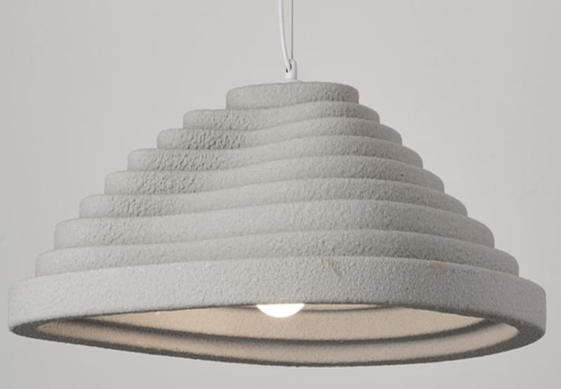 HDC 600mm Modern Layered RippleWave Sculpted Resin Pendant Light