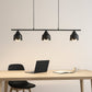 HDC Modern Petal-Shade 3-Head Linear Chandelier Light For Living Room, Dining Spaces