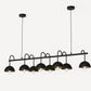 HDC 1200mm Black Linear Dome 8-Light Modern Dining Chandelier
