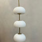 HDC Halo Glow White & Gold Luxe Twin Dome Pendant Glass Hanging Light