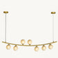 HDC Arc Glow 7-Ball with G9 Glass Shades Modern Linear Chandelier For Living Room