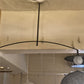 HDC Arc Glow 2-Light Black Metal with G9 Marble Glass Shades Modern Linear Chandelier For Living Room