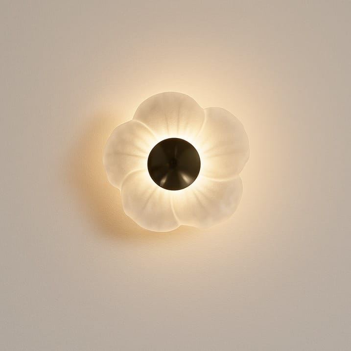 HDC Floral Glow Frosted Glass LED Wall Sconce