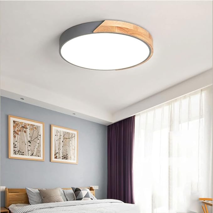 HDC Nordic Harmony Wood Tone LED Ceiling Ligh For Living Room