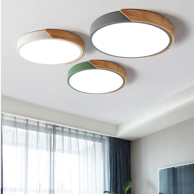 HDC Nordic Harmony Wood Tone LED Ceiling Ligh For Living Room