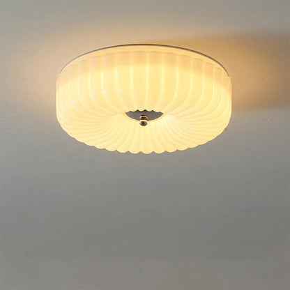 HDC RippleGlow Premium Glass Flush Mount LED Ceiling Light For Living Room