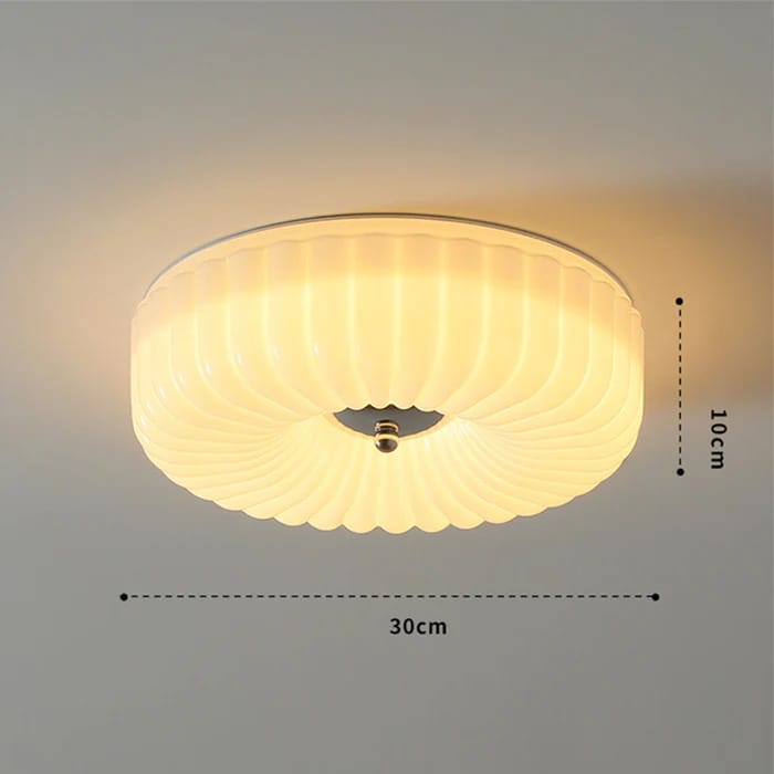 HDC RippleGlow Premium Glass Flush Mount LED Ceiling Light For Living Room