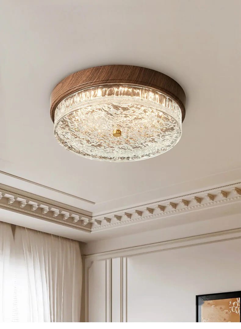 HDC Wooden Aura Circular LED Ceiling Light For Living Room