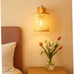 HDC Natural Cane Weave Wooden Warm Ambient Bedside & Living Room Wall Light