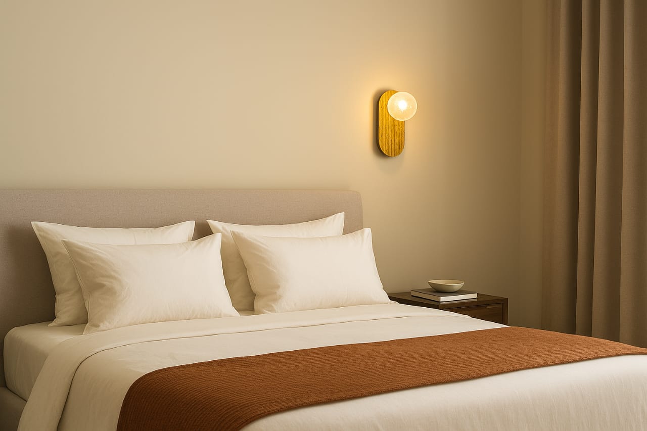 HDC Aurelia Textured Gold Wall Light with Frosted Globe Metal Wall Sconce for Bedroom, Living Room & Hallway