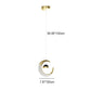 HDC Crystal Crescent Moon Star-Glow Effect Hanging LED Pendant For Modern Bedroom & Living Room Decorative Light