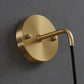 Hdc Luxury Marble Finish Globe Wall Light with Brass Finish For Living Room, Bedroom