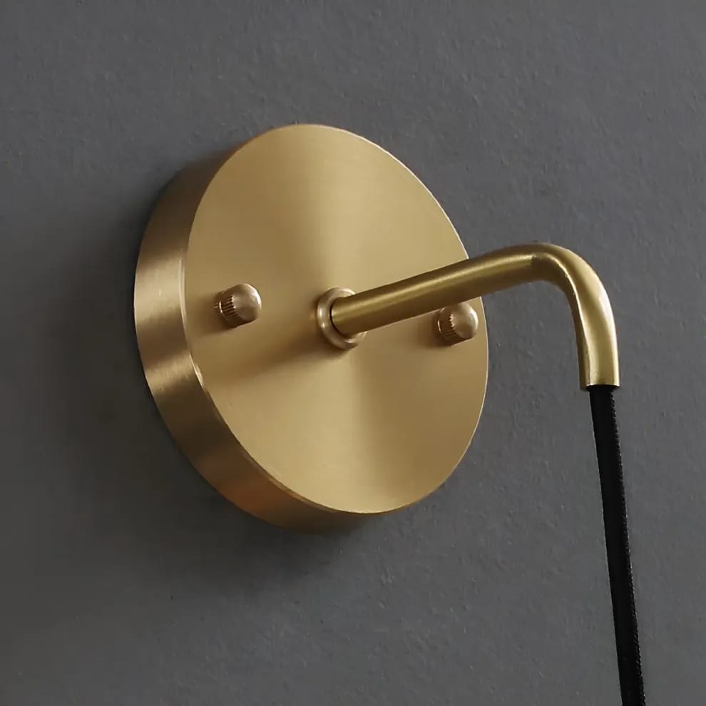 Hdc Luxury Marble Finish Globe Wall Light with Brass Finish For Living Room, Bedroom